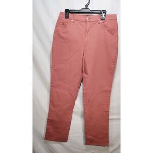 Gloria‎ Vanderbilt Amands Supreme Stretch Size 12 Avg Coral / Salmon Pink Jeans
